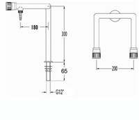 FAR 2-way pillar water tap with pin-2