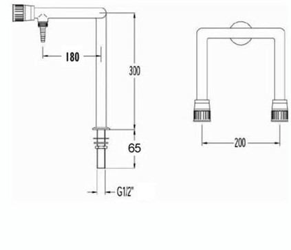 FAR 2-way pillar water tap with pin-2
