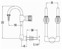 FAR watertap, turning down mount.inside the sink, 2 taps-2