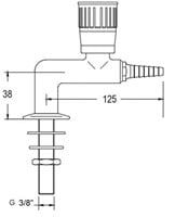 FAR Armatur Gas mit 1 Ventil, Tischmontage-2