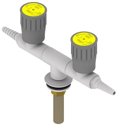 FAR Armatur Gas mit 2 Ventile 180°, Tischmontage