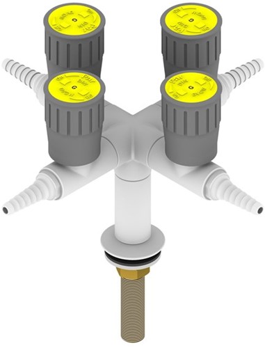 FAR Standsäule Gas mit 4 Ventile, Tischmontage