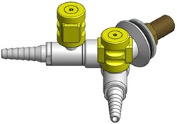 FAR CompactLine Wandarmatur für Gas mit 2 Ventile