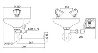 TOF eye shower with wall bracket-2
