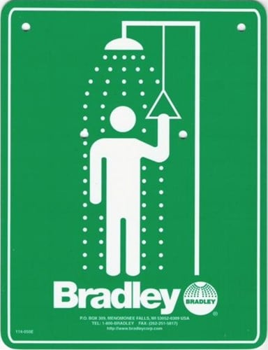 Safety sign bodyshower