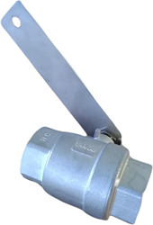 Stainless steel ball valve 1" with lever