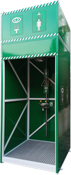 ST-Safe Tank-Notdusche mit Edelstahl Notduschkombination