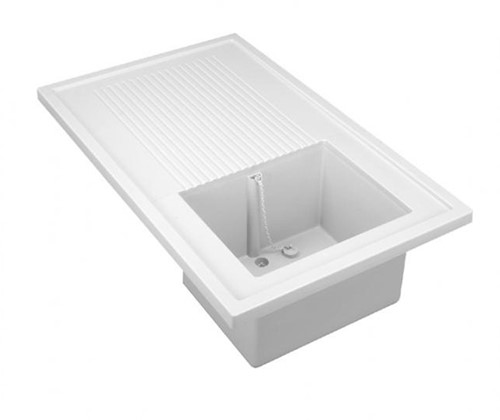 PP spoelblad met spoelbak 1200 x 750mm