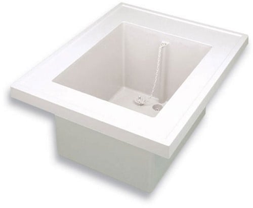 PP spoelblad met spoelbak 600 x 750mm