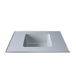 PP worktop with raised edge, up to 600mm wide