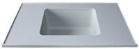 PP werkblad met waterkering, tot 750mm diep, 30/37mm