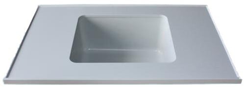 PP werkblad met waterkering, tot 750mm diep, 30/37mm