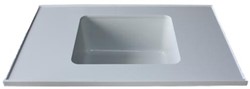PP werkblad met waterkering, tot 750mm diep, 15/22mm