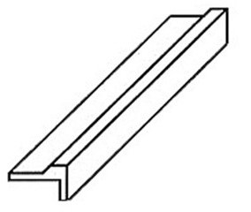 Keramisch randprofiel, wit, 294x72x42mm