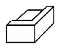 Keramisch hoekprofiel, wit, 72x72x42mm