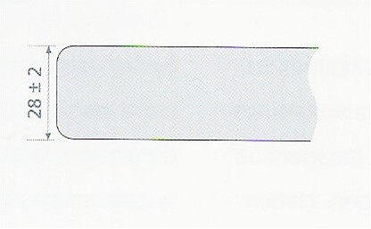 KeraLab ongesneden werkblad 28mm, wit (Polar)-2