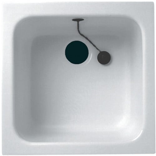 Keramische spoelbak 450x450x230mm met overloop