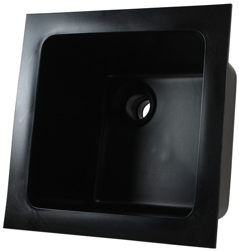 Labstream PE sink 250x250x200mm, black