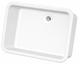 Labstream sink 600x450x250mm "Kappa Plus",  white