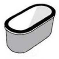 KeraLab oval dripcup 250x100x85mm