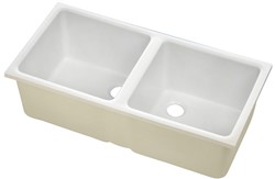 KeraLab Doppelspülbecken 2x395x380x250mm