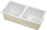 KeraLab Doppelspülbecken 2x395x380x250mm