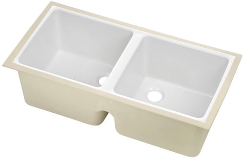 KeraLab double sink 2x395x380x250mm