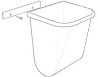 PP waste bin with attaching strip-3