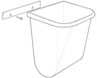 PP waste bin with attaching strip-3