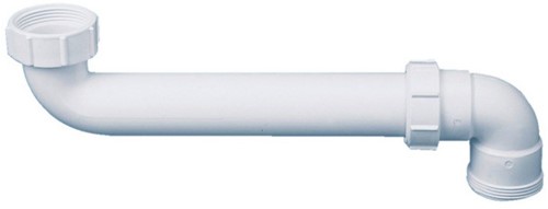 Labstream PP space saver trap inlet 1½" x 1½" white