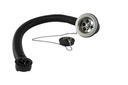 Labstream waste fitting 1,5" with overflow, flange AISI 316