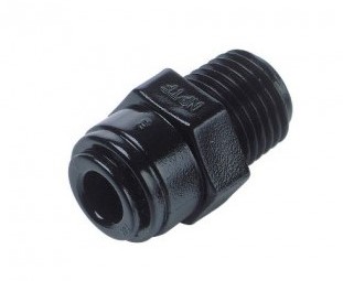 Kunststof verloopkoppeling ø10mm x 3/8" buitendraad