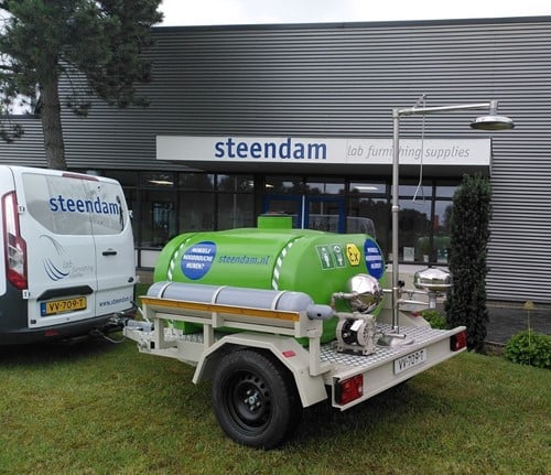 ST-Safe mobiele combinatiedouche op aanhanger, EX uitvoering